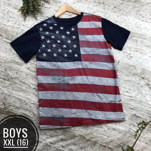 [Children's Place] American Flag Graphic Short Sleeve Tee Shirt Size XXL (16)